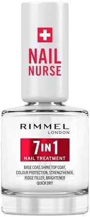 London Soin des ongles - Base & Top Coat 7 en 1 polyvalents, sèche rapidement, fini lisse, protège les ongles, scelle la couleur, formule vegan 12 ml