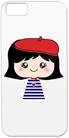 Cute French Girl Cartoon Girl Red France Cities Beret Countries Cartoon Paris Anime Cute Blue Shock Absorption Tpu Cover Case For Iphone 5c Amazon Co Uk Electronics