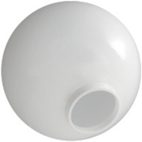 10 in. White Acrylic Globe - 4 in. Extruded Neck Opening - American PLAS-10NW by American Made Plastics