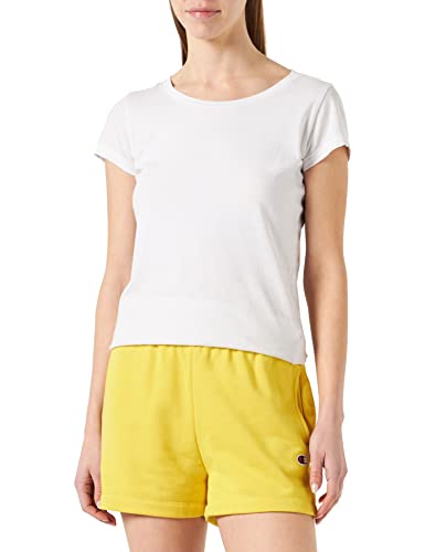 Champion Rochester 1919 Logo High Waist Regular Shorts, Jaune Senape (Pss), XL Femme