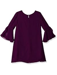 Amy Byer - Vestido y collar para niña con mangas grandes