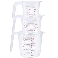 Flytoasky 1000ml Home Lab Measuring Jug Pitcher Plastic Handle Pour Spout Container