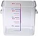 Rubbermaid Commercial Products FG630600CLR 6306CLE SpaceSaver Square Containers, 6qt, 8 4/5w x 8 3/4d x 6 9/10h, Clear