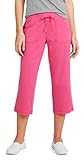 Danskin Now Womens Active Knit Capri (Pink Flame size Large)
