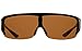 Bestum Driving Glasses Wraparounds Polarized Fitover Sunglasses (Matte black, Brown)