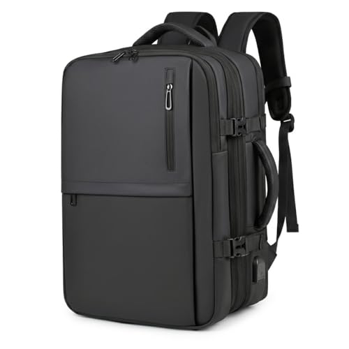 Mochila de Viagem Notebook Expansível Grande, Mochila Avião, Executiva, Antifurto, Reforçada, USB, Impermeável, Viagem a Trabalho, Escolar