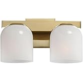 Maxim Scoop - 2 Light Bath Vanity-8 Inches Tall and 13.5 Inches Wide-Natural Aged Brass Finish-Marble Glass Color