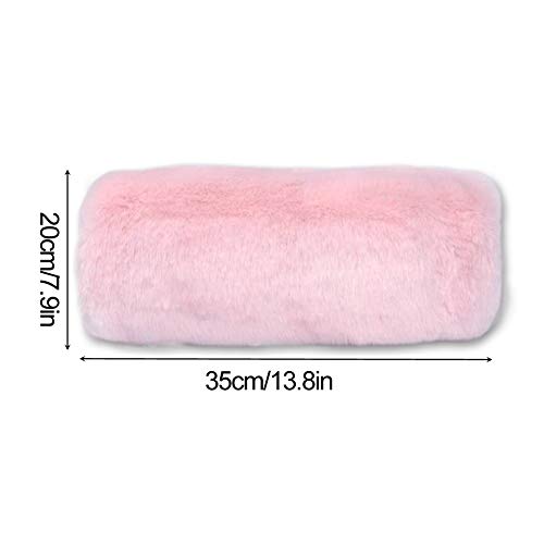 Wed2BB Faux Fur Hand Muffs Women Warm Faux Fur Muffs Pink - Thumbnail 4