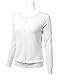 FLORIA Women Button Down Crew Neck Long Sleeve Soft Knit Cardigan Sweater White M
