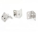 Stainless Steel Corner Braces Angle Brackets Silver Tone 8PCS