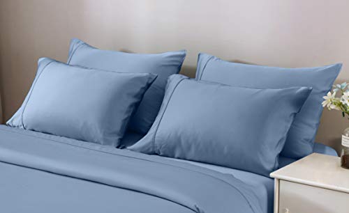 GOKOTTA-Bamboo-Sheets-King-Size-Cooling-Sheets-Bed-Sheet-Set-4-Pieces-Soft-Silky-Sweet-Dream-Series-16-Deep-Pocket-Breathable-Hypoallergenic-Light-Blue