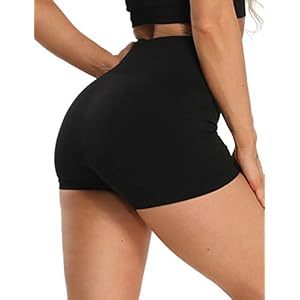 STARBILD Women’s Summer High Waist Seamless Dotted Gym Shorts with Tummy Control