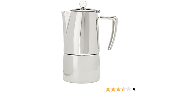Avanti Art Deco Espresso Maker, Silver 