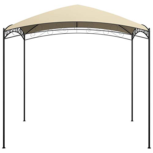 Festnight Gartenpavillon Grillpavillon BBQ-Pavillon Partyzelt Markise Sonnenmarkise 3x3x2,65 m Cremeweiß 180 g/m² – Bild 5