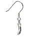 Sterling Silver Created Blue Opal Whale Tail Dangle Earrings