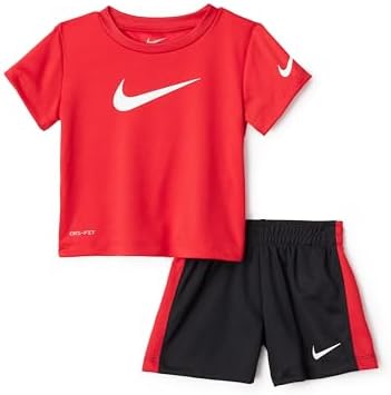 Amazon.com: Nike Boy`s Dri Fit Logo Graphic Shirt & Shorts 2 Piece