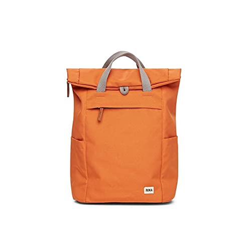 ROKA London Finchley A Small Sustainable Canvas Backpack (Atomic Orange) — image 1