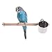 Jim-Hugh Food Water Feeding Bird Single Cups with Clip Stainless Steel Parrot Cage Standthumb 1