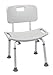 Drive Medical Bathroom Safety Shower Tub Bench Chair with Back, Grey primary