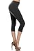 Leggings Depot High Waisted Capri Leggings - Soft & Slim - 37+ Colors (Black, One Size)