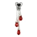 Bleeding Heart Alchemy Gothic Red Crystal Earrings