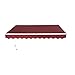 Outsunny 10' x 8' Retractable Awning, Patio Awnings, Sunshade Shelter w/Manual Crank Handle, UV & Water-Resistant Fabric and Aluminum Frame for Deck, Balcony, Yard, Wine Red