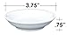 Ceramic Side Sauce Dish and Pan Scraper, 3.75 Inch, 3 Ounce, Bone White, 12-Pack