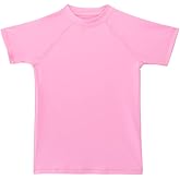 Girls Rash Guard UPF 50+ Sun Protective Short Sleeve Swimwear Outdoor Athletic Tops Swim Shirt