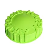 X-Haibei 7inch Happy Birthday Cake Mold Pan Chocolate Pizza Baking Tray Silicone Mould