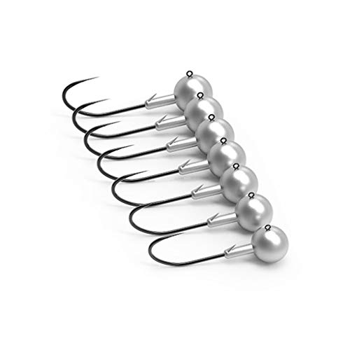 Liangzishop Fischhaken 50pcs / Packung Runde Jig Haken Angelhaken Mehrzweckbleikopfhaken for Salzwasser Süßwasser Angeln… – Bild 8