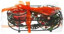 Festive Red Christmas Jelly Candle Set - Warming decoration or table centre piece