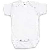 Laughing Giraffe Baby Blank Short Sleeve Unisex One piece bodysuit White