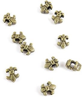 Price per 120 Pieces Jewelry Making Supply Charms Findings Filigrees A7KJ2G Fleur De Lis Iris Lily Loose Beads Antique Bronze Findings Beading Craft Supplies Bulk Lots