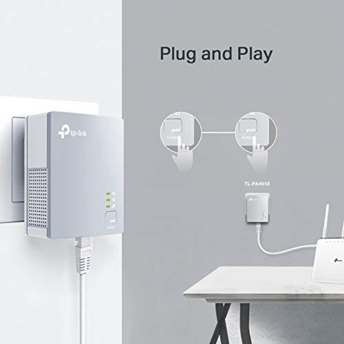 TP-Link-TL-PA4010KIT-Adaptadores-por-Linea-Electrica-AV-600-Mbps-PLC-Extensor-Repetidores-Amplificador-2-Puertos-Peliculas-TV-Plug-Play-compatible