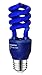 SLEEKLIGHTING 13 Watt Blue Spiral CFL Fluorescent Light Bulb UL Listed - General Purpose Spiral CFL Blue Light Bulbs -120 Volt, E26 Medium Base.(Pack of 4)