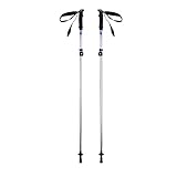 HILLPOW Aluminum Alloy Trekking Poles - Lightweight, Folding, Adjustable, Perfect For Travel Hiking Walking Climbing, Pack of 2 (Silver)