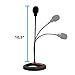 PC Goose Neck Microphone, Computer Microphone With Mute Switch and Stand, Plug And Play 3.5mm Microphone For Desktop/Laptop/iPad/Tablet