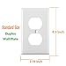 Outlet Covers Wall Plates -Duplex Outlet Covers, 1-Gang Standard Size Wall Plate for Outlets, Duplex Receptacle Wall Plate,Unbreakable Polycarbonate Thermoplastic,UL Listed (12-Pack,White)