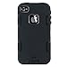 Korecase Compatible with iPhone 4 Shockproof Case Heavy Duty Hybrid High Impact Body Rugged Silicone Protective Cover with Dust Plug Black