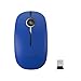 Jelly Comb 2.4G Slim Wireless Mouse with Nano Receiver, Less Noise, Portable Mobile Optical Mice for Notebook, PC, Laptop, Computer, MacBook MS001 (Blue)