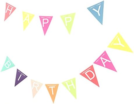 Timemorry Happy Birthday Party Decorations Card Banner/Garlands - Birthday Photo Booth Props-Colorful