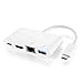 TNP USB C to HDMI + USB 3.0 Type A + Gigabit Ethernet + USB Type C Power Delivery Charging Port Hub Adapter - USB-C to SuperSpeed USB, RJ45 LAN Network Card, 4K 1080P Video Audio Converter Cable Wire
