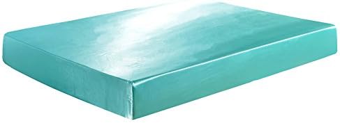 INSTING Luxury Soft Silky Satin Fitted Sheet (Teal, King)