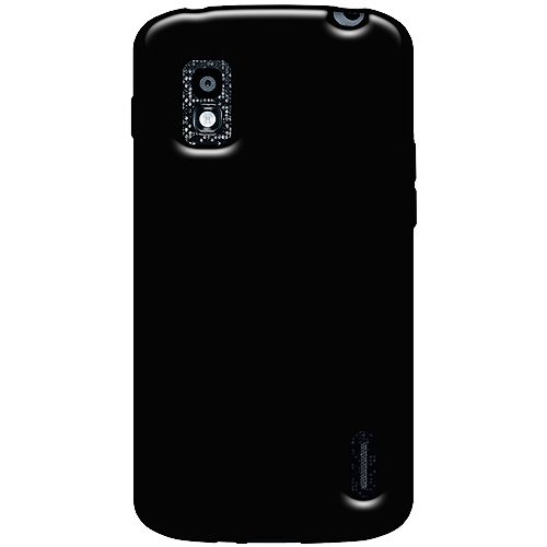 Amzer AMZ95473 Soft Gel TPU Skin Case Cover for LG Nexus 4 E960, Google Nexus 4 E960 - 1 Pack - Retail Packaging - Black