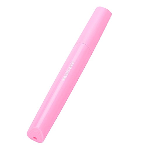 Plastic Travel Toothbrush Cover Portable Toothbrush Box, Breathable Design with Air Hole More Container Toothbrush Tube Container for Home Daily Travel Camping School Business Trip (Pink)