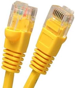 Arrowmounts AM-Cat5e-518YW 35' Cat5e RJ45 Ethernet LAN Network Patch Cable, Booted Snagless, Yellow