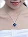 Caperci Silver Cupid's Arrow Heart Blue Sapphire Pendant Necklace for Women, 18