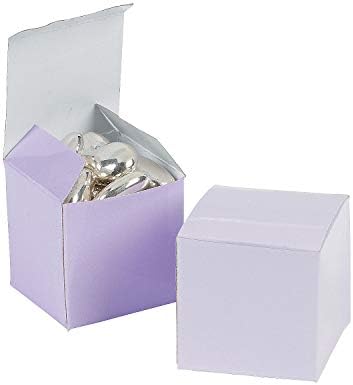 Fun Express 2" Lilac Gift Boxes (24Pc) For Wedding Party Supplies Containers & Boxes Paper Boxes Wedding 24 Pieces