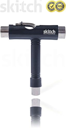 Skitch Skateboards T-Tool Skate Tool - Universal Multi-Function Sport Socket Tool for Adjusting Skateboards, Longboards, Scooters and Roller Skates
