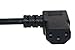 SF Cable 10ft Left Angle NEMA 5-15P to C13 Power Cord, 10Amp, 18/3 AWG, Compatible with HDTV, LCD Plasma, DLP TV, PC, Monitor, Printer, hubs, switches,